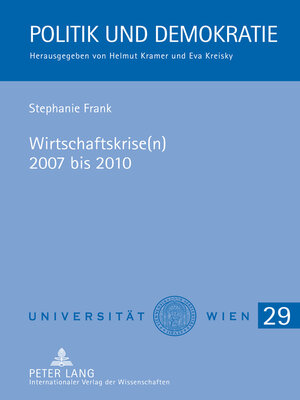 cover image of Wirtschaftskrise(n) 2007 bis 2010